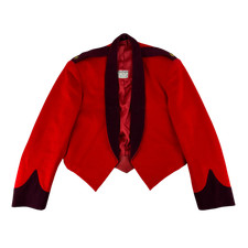 British Army Jacket Mess Dress Red Scarlet Parachute Regiment Vintage 60s Medium