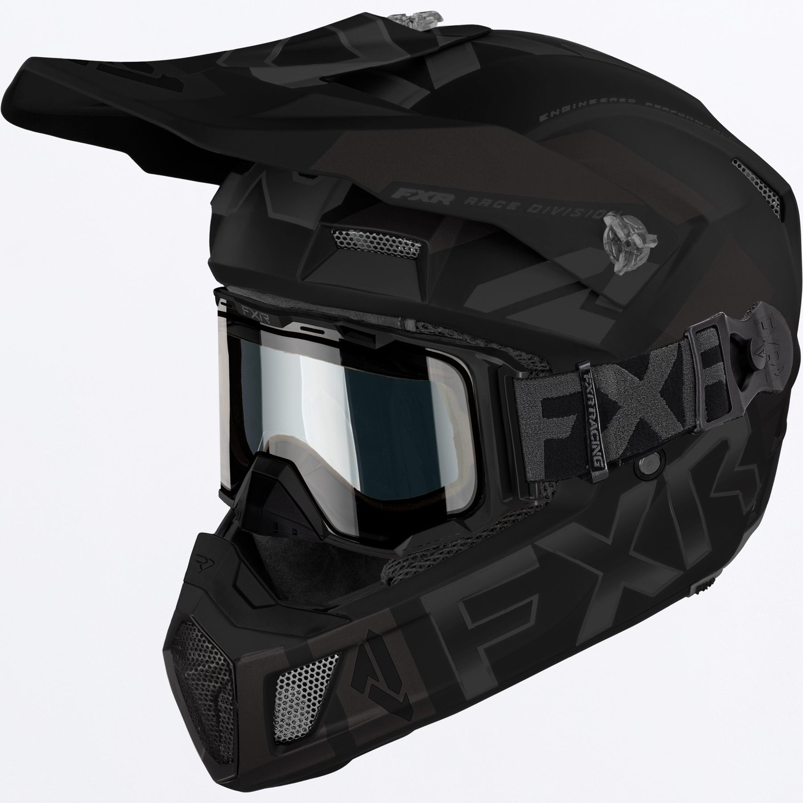 FXR Clutch Cold Stop Snow Helmet w/Maverick Cold-Stop Goggles Black Ops ...
