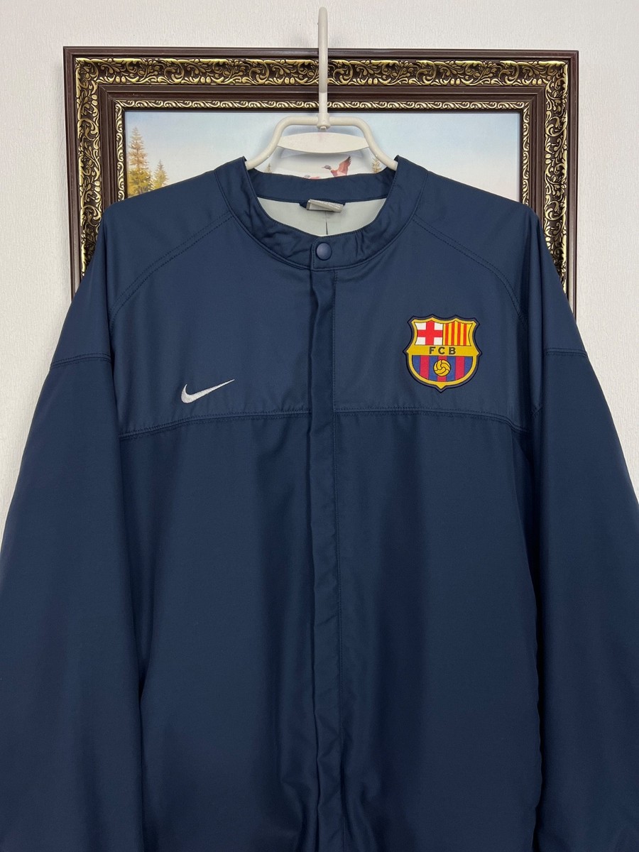 Vintage Nike Barcelona Football Track Top Jacket Soccer Rare Mens