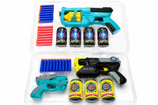 3 Foam Dart Blaster Toy Guns Set with Targets Darts Kids Outdoor Game