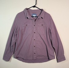 L.L.Bean Chamois Button Up Shirt Mauve Purple...