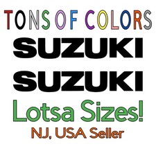 TWO SUZUKI Die Cut Vinyl Decals Many Szs & Co...