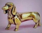 Brass DACHSHUND mini Sweet Collectable Ornament 2.3x4.1cm