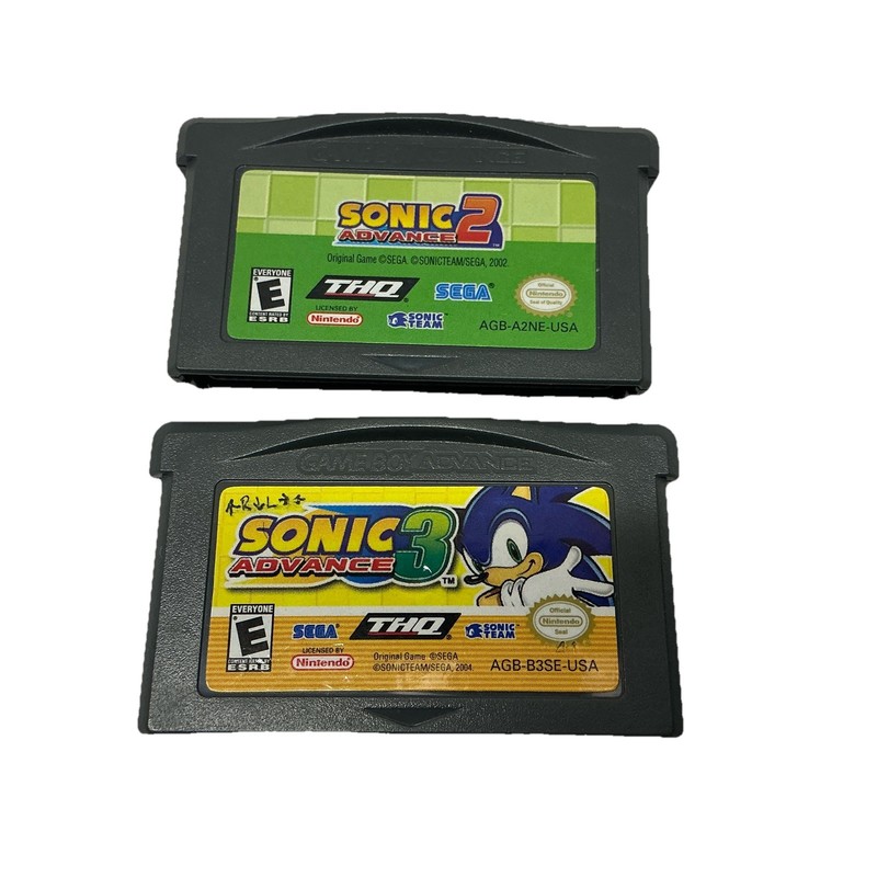 Sonic Advance 2 & 3 Lot Of 2 Games. Cartridges Only. Nintendo Game Boy Advance