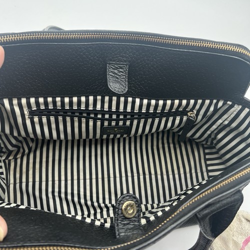 Kate Spade Southport Avenue Lydia Black Leather Large Satchel Shoulder Bag Purse - Picture 13 of 19