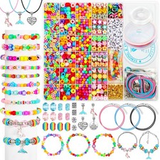 PAXCOO 2435PCS Bracelet Making Kit: Clay, Pony, Letter Beads for Jewelry Making