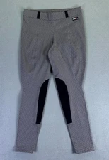 Kerrits Equestrian Pants Breeches Womens Large Grey Fleece Lite II Riding