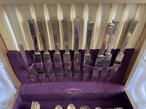 Scatola posate vintage oro Dirilyte gold set - 62 pezzi modello imperatrice - Foto 4 di 21