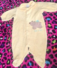 Vintage Carters Footed Sleeper Yellow Baby 0-3 Months