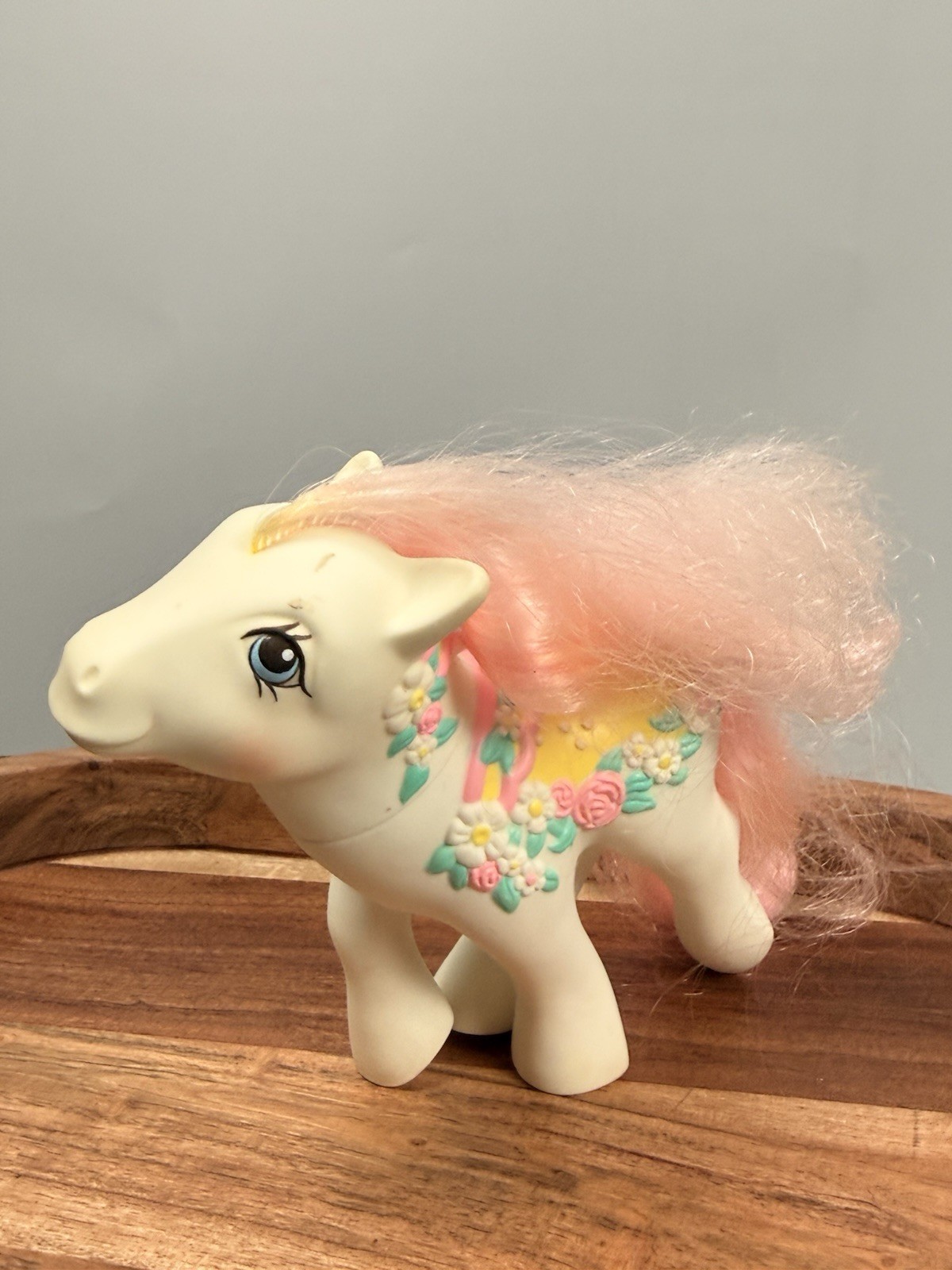 Vintage G1 My Little Pony MLP Merry Go Round Carousel Flower Bouquet Pony