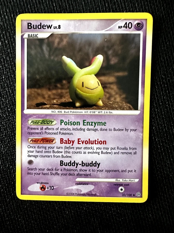 Budew 33/100 Stormfront Pokemon Card