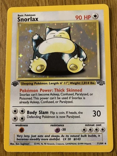 Snorlax Holo 1st Edition 11/64 Jungle