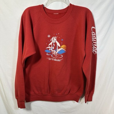 Vintage Cadillac Michigan Let it Snow L Sweatshirt Distressed Pullover 90's Era
