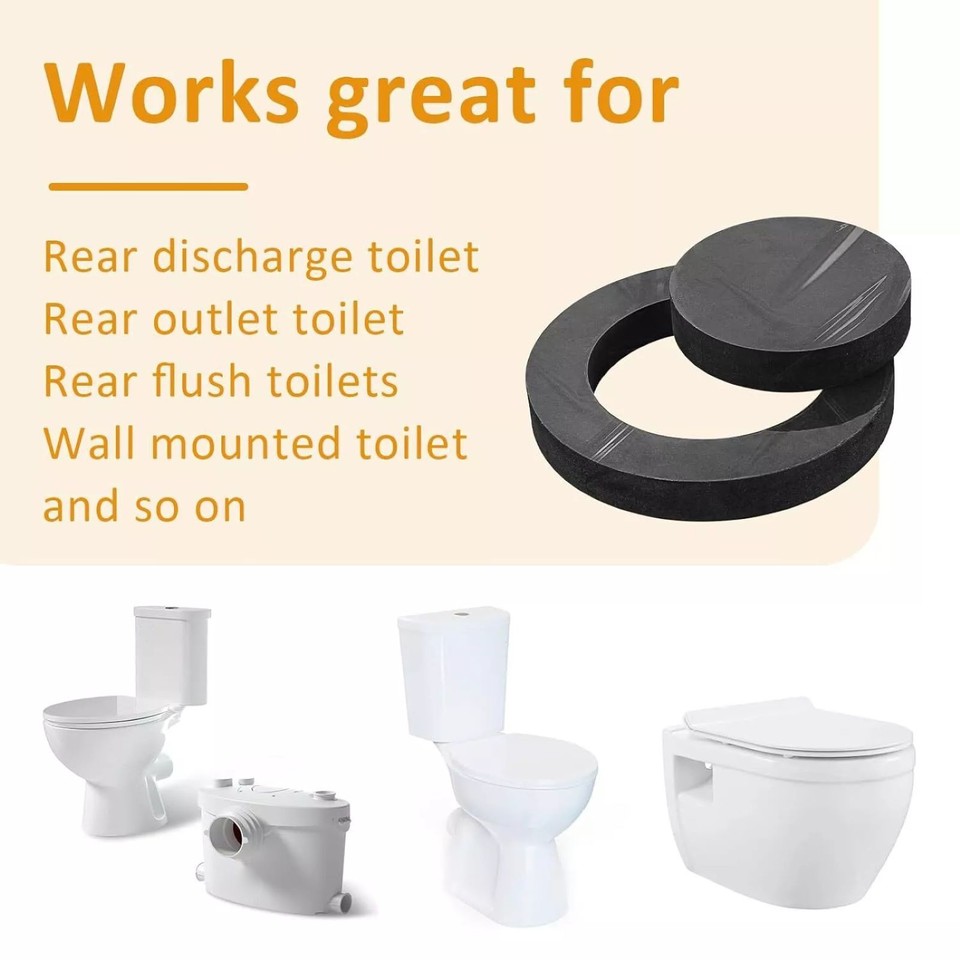 Toilet Ring Seal Gasket Z1200-NEOSEAL-GSKT-4 – Neoprene Gasket For Zurn Wall Mounted Toilets, Rear Drainage, Backflush, 5.33in Diameter, Black