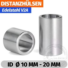 Edelstahl V2A Distanzhülsen ohne Gewinde Abstandhalter Distanzbuchse Rund Buchse