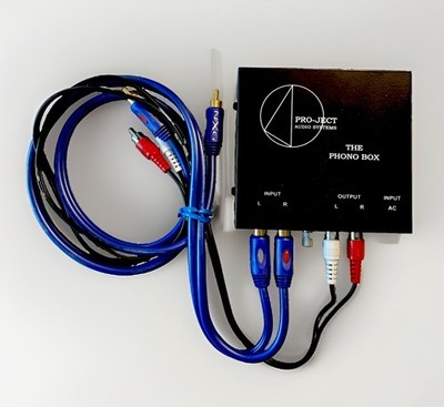 Pro-Ject Phono Box turntable audio preamp, MM/MC model, NXG cables, gold connex