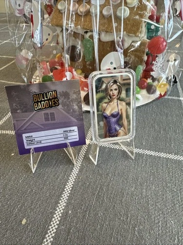 Bullion Baddies 1 oz silver bar "Ravishing Rachel" colorized Nice W/COA