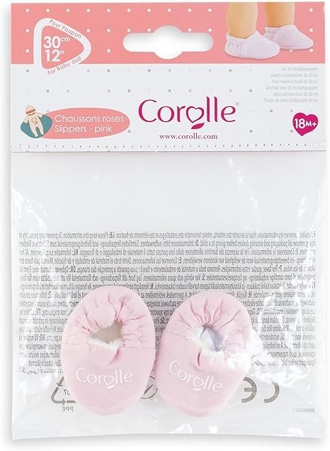 Corolle Baby Doll Pink Slippers Outfit Accessory for 12'' Do