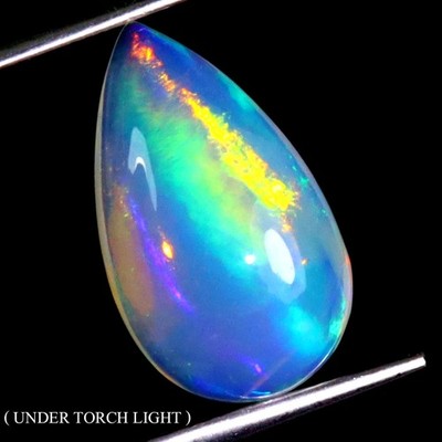 Birne Cab AAA Blumenmuster Flash Play Of Farbe Kristall Feuer Opal 2.69ct 15x9mm