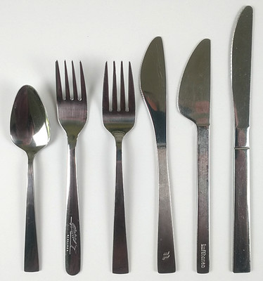 Lufthansa Delta Alaska Continental Airlines Vintage Flatware Set-6 Japan DD1425