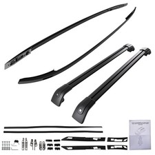 Roof Rack Cross Bars Rails Set for Land Rover Discovery Sport L550 2014+ Black