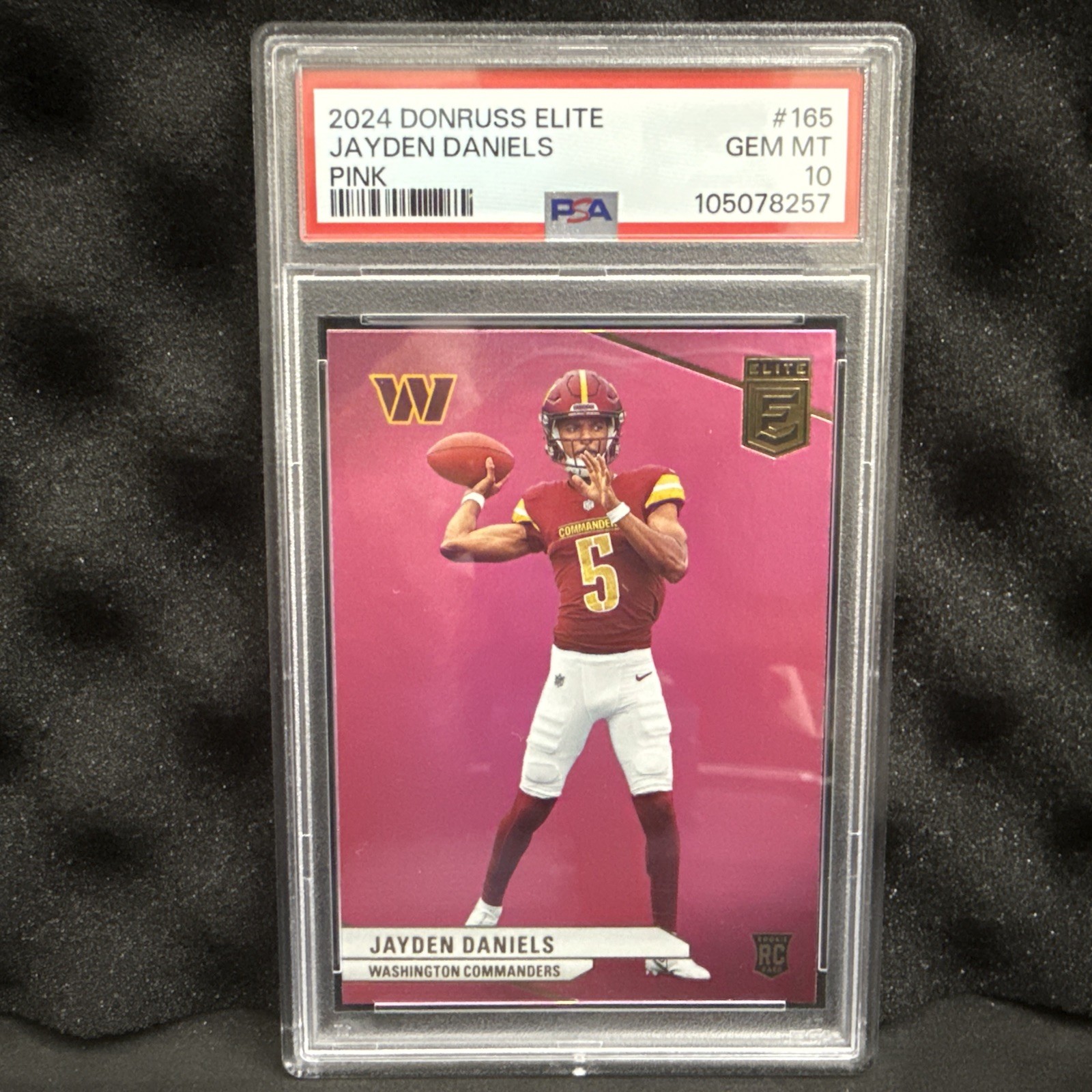 2024 Panini Donruss Elite Jayden Daniels Rookie Pink RC GEM MINT PSA 10