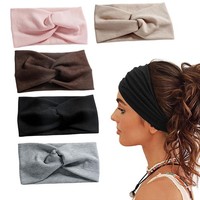5 StüCk Modische HaarbäNder, Elastische Yoga-StirnbäNder, Breite Da