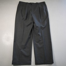 Brioni 36x30 Gray 100 Wool Italy Made Pleated Cuffed Cannes Mens Pants