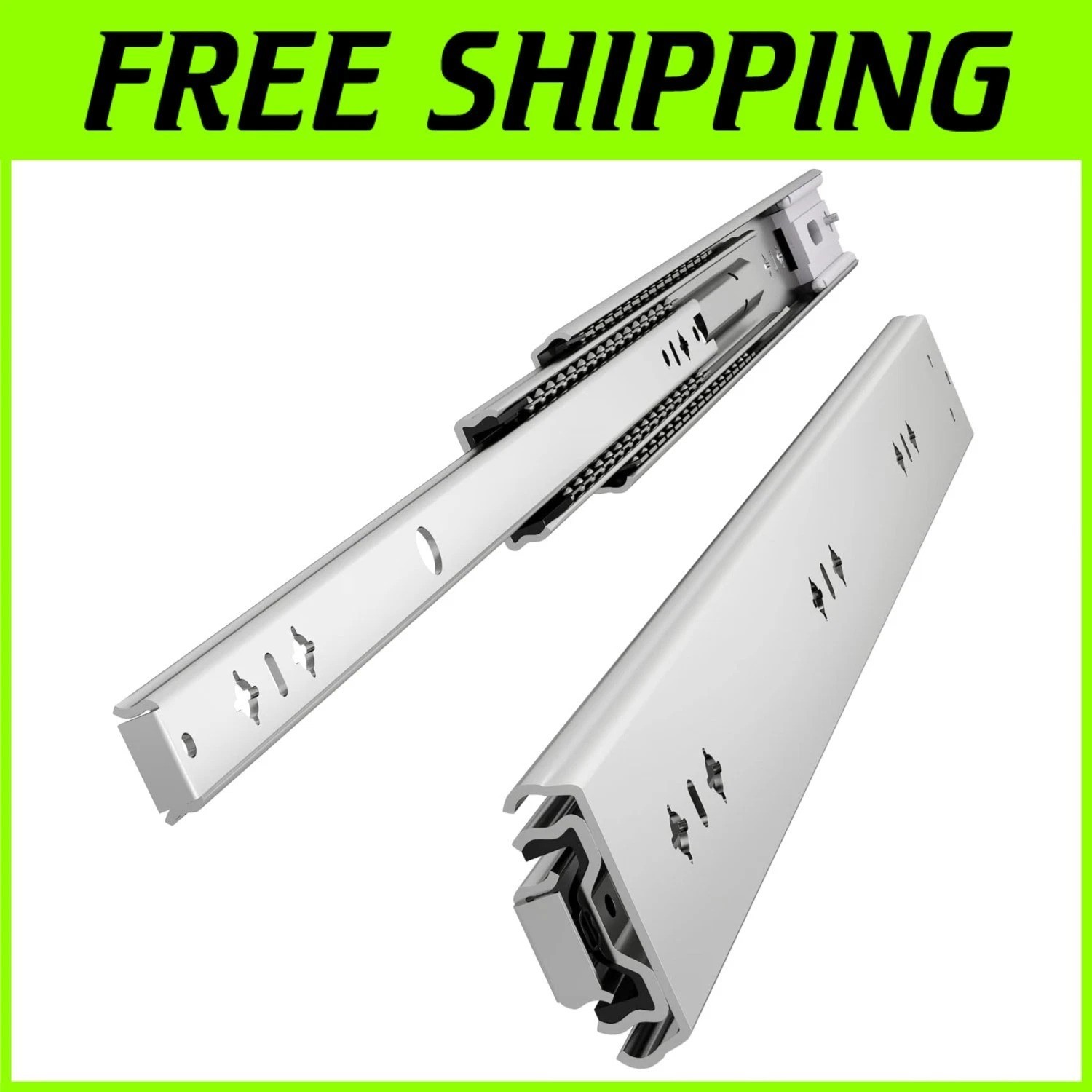 26" Soft Close Ball Bearing Drawer Slides, 265lb Load