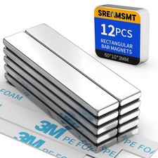 Powerful Neodymium Bar Magnets, 12 Pack Rare Earth Magnets, Heavy Duty Magnets,