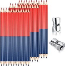 36 Pieces Checking Pencils Red and Blue Erasable Pre Sharpened Pencils 2 Hb Back