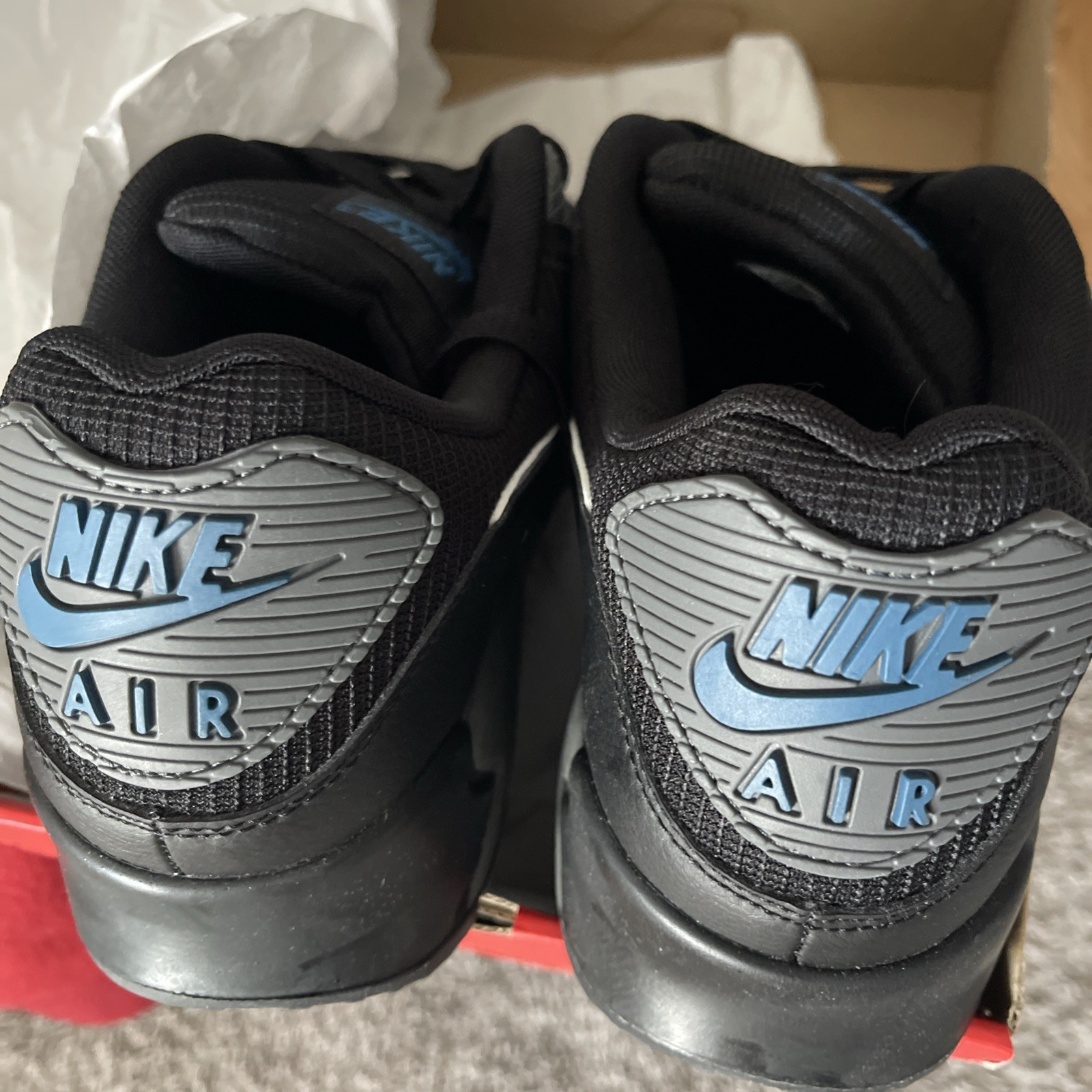 Nike Air Max 90 Shoes DR0145-002 Size 6 Black thumbnail 5