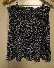 The Kooples Grunge Animal Print Mini Skirt A-Line Black/White Kooples Size 2