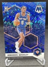 Immanuel Quickley 2020-21 Panini Mosaic Rookie Card Blue Fast Break Prizm 77/85