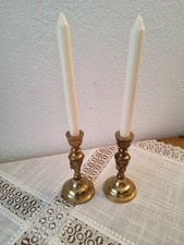 1 para pięknych antycznych mosiężnych świeczników około 1800 świeczników