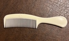 Vintage GOODY Hair Comb Pocket Detangling Styling Hard Plastic Cream 6.5" USA