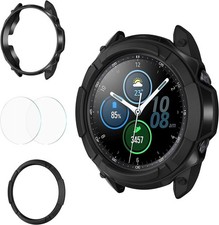 Goton 3-in-1 Accessories for Samsung For Galaxy Watch 8 Classic - 46mm, Black