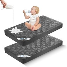 Crib Mattress Protector 2 Pack Waterproof Soft Breathable Toddler Bed Pad Cover