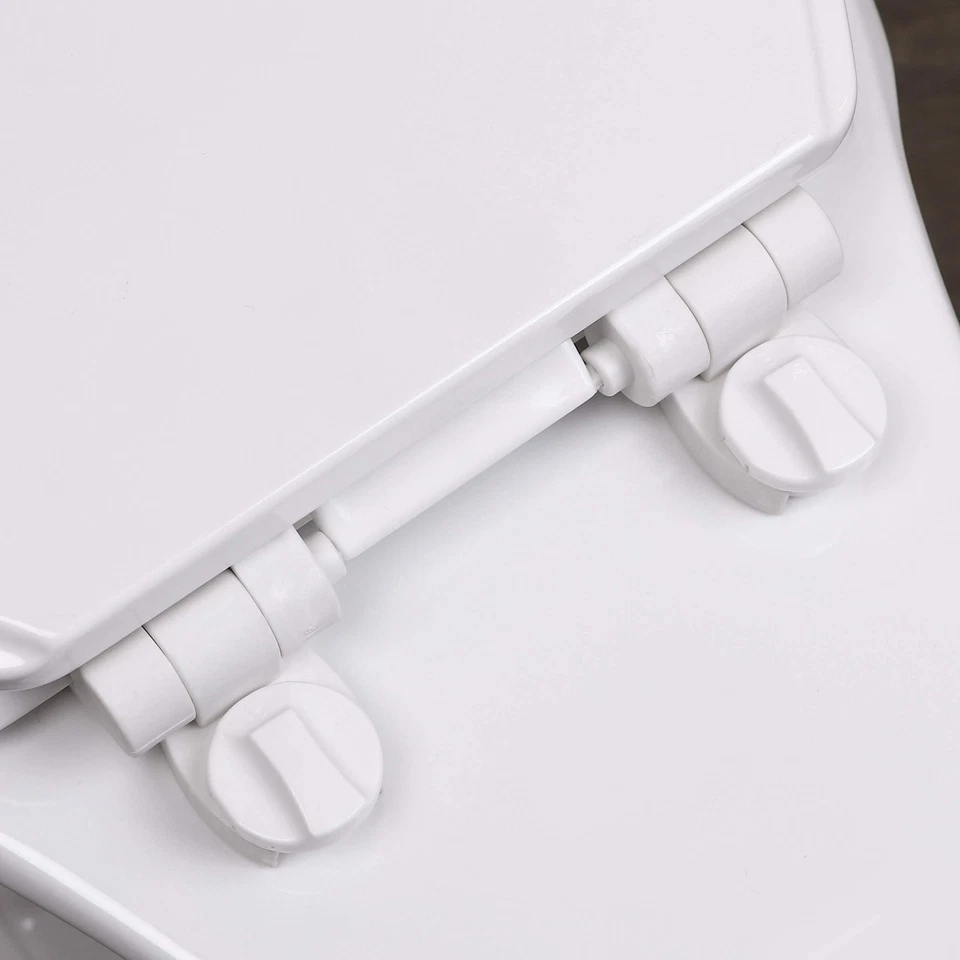 Asiento de inodoro/adulto redondo Idea Factory con bisagras EZ OFF, asiento pequeño incluido Foto 4 de 4