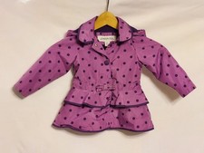 London fog Purple Polka Dot Rain Coat. 2T. Little Girl.