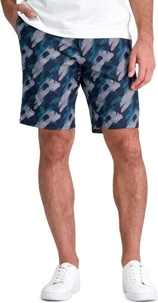 Haggar Mens Active Series Hybrid Shorts Blue Navy Size 44W NWT Camo Print
