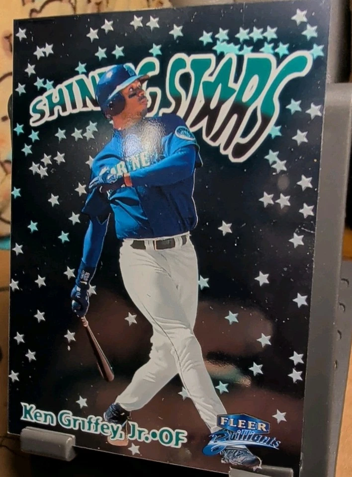Fleer Brilliants Ken Griffey Jr 1999 "Shining Stars" plateado raro #1 de 15 SS  Foto 2 de 4