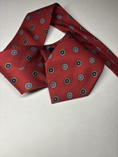 Brooks Brothers Makers Red Foulard Necktie Floral 58 X 3.5