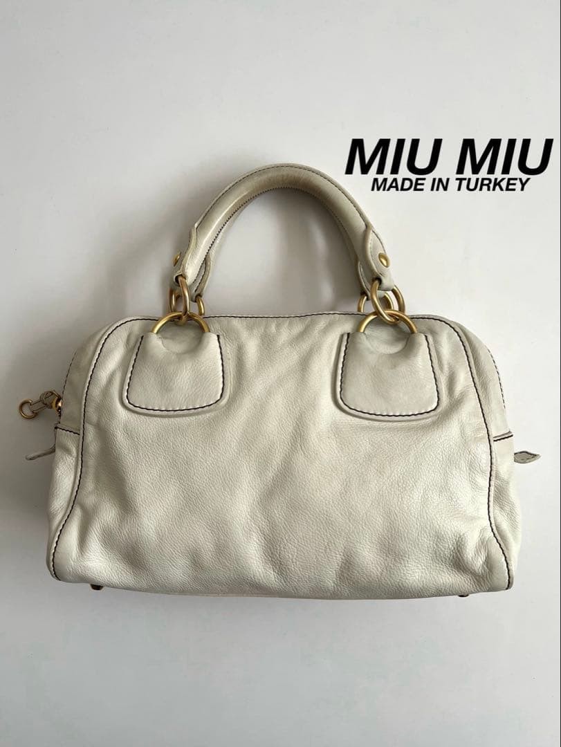 Miu Miu Leather Mini Boston Hand Bag