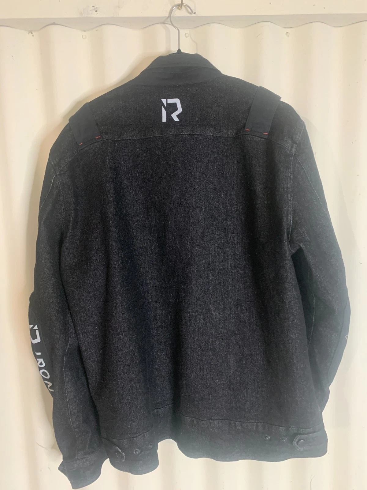Mens Rideiron Classic Denim Motorcycle Jacket Men’s XL Black Biker Riding Jacket - product detail image 8