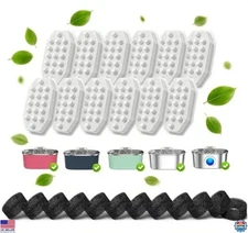 24 Cat Water Fountain Filters - 12 Replacement & 12 Pre-Filter Sponges for 108oz