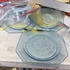 DEPRESSION GLASS Anchor Hocking Mayfair Blue  Luncheon Plate, 8-1/2" LOT OF 3
