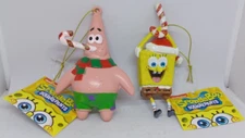 SpongeBob Squarepants and Patrick Ornaments 2 Pack Christmas Holiday Kurt Adler