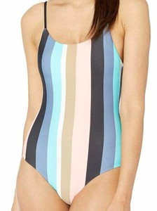 232 Body Glove Swim Womens Blue Scoop Neck Open Back One Piece Swimsuit Size Xs Ebay