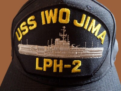 USS IWO JIMA LPH-2 NAVY SHIP HAT U.S MILITARY OFFICIAL BASEBALL
